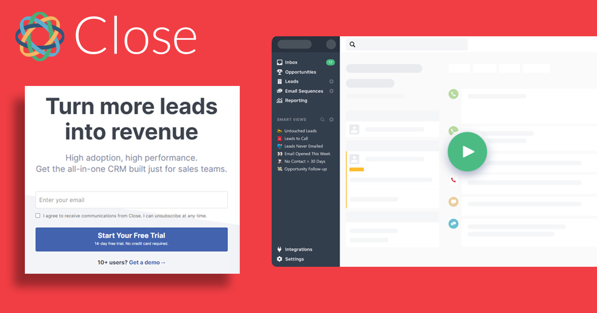 Sales SaaS – Close Scratch Their Own Itch For $10m ARR