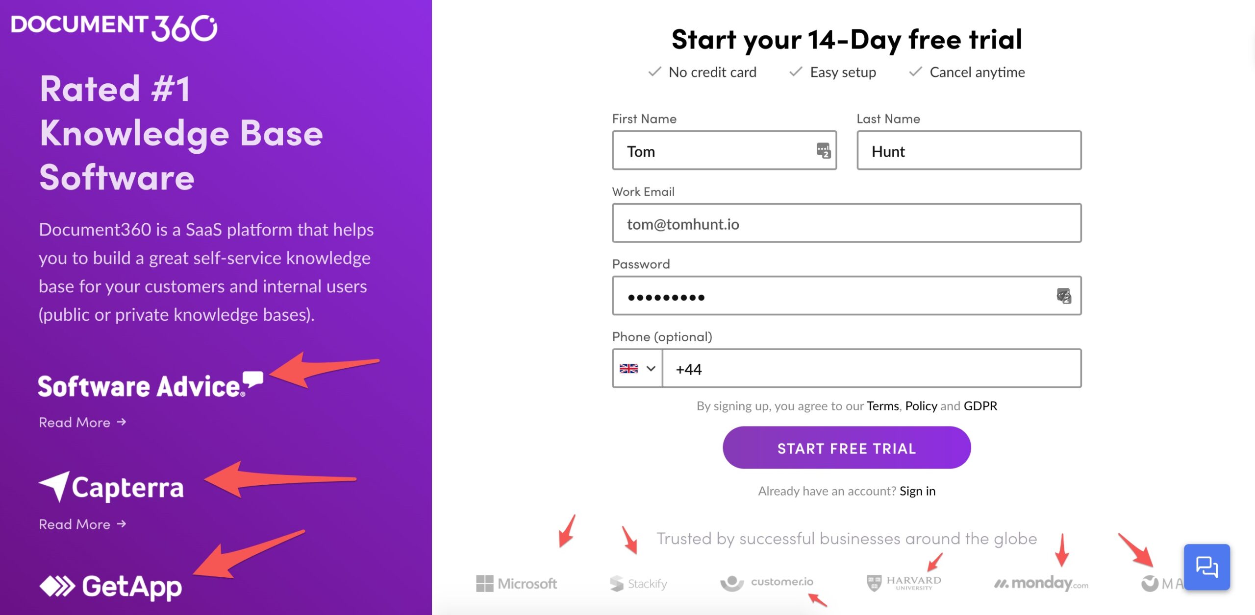 saas onboarding social proof